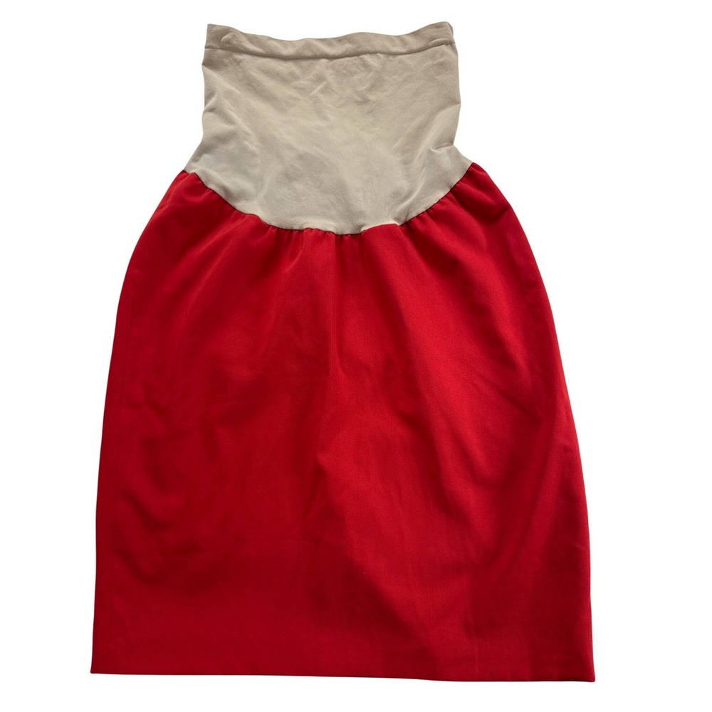 Motherhood Maternity Red Secret Fit Belly Pencil Skirt Size M Career Office